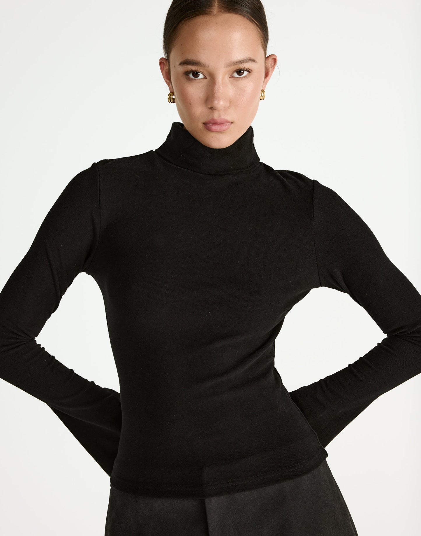 Bernadette Long Sleeve Top (Black)