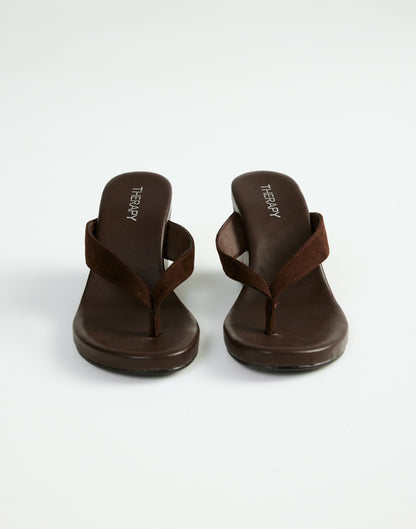 Ren Wedges (Chocolate Microsuede) - By Therapy