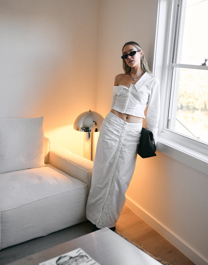 Arion Maxi Skirt (White)