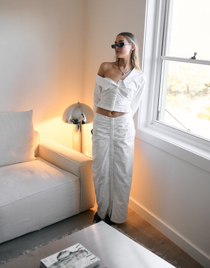Arion Maxi Skirt (White)