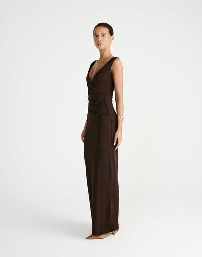 Cory Maxi Dress (Chocolate)