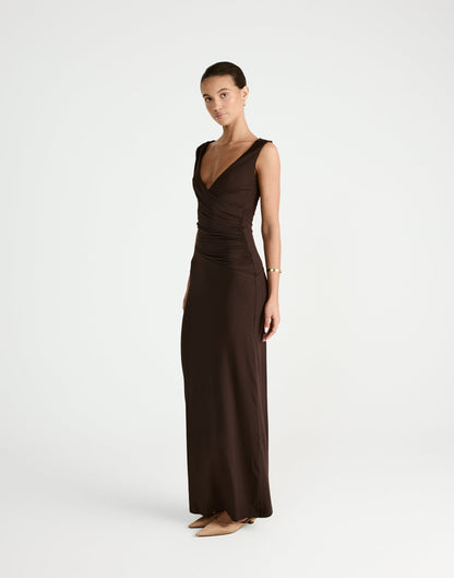 Cory Maxi Dress (Chocolate)