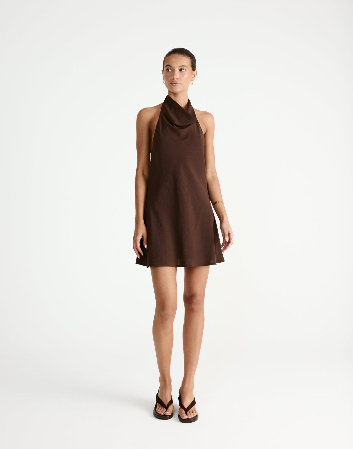 Flynn Mini Dress (Chocolate)
