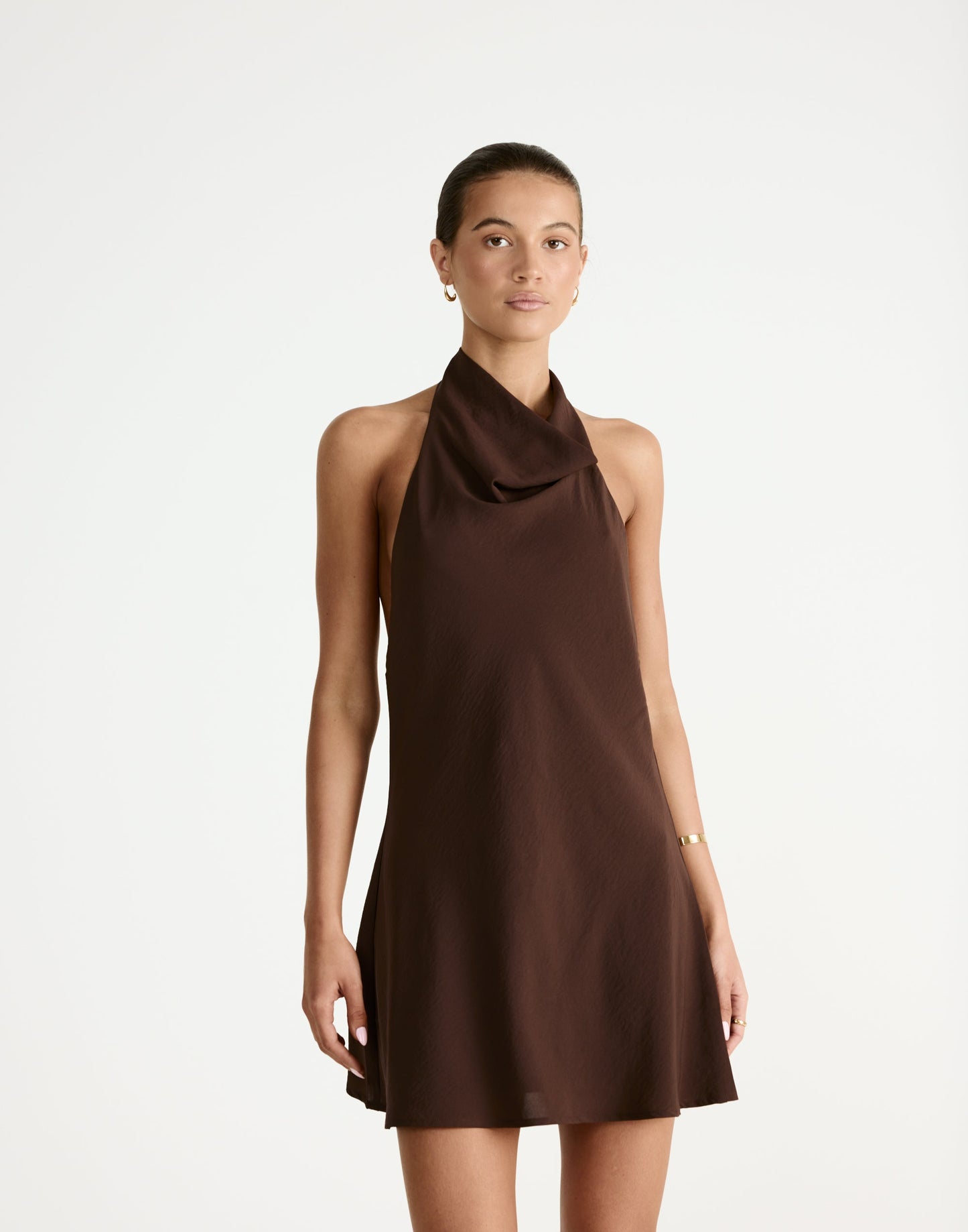 Flynn Mini Dress (Chocolate)