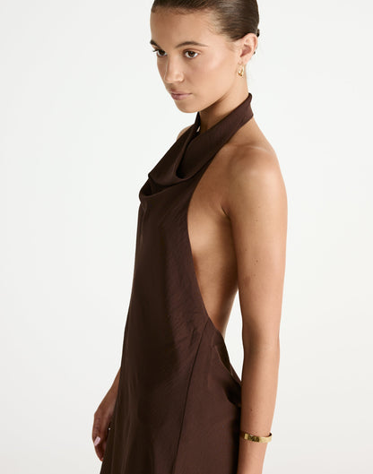 Flynn Mini Dress (Chocolate)