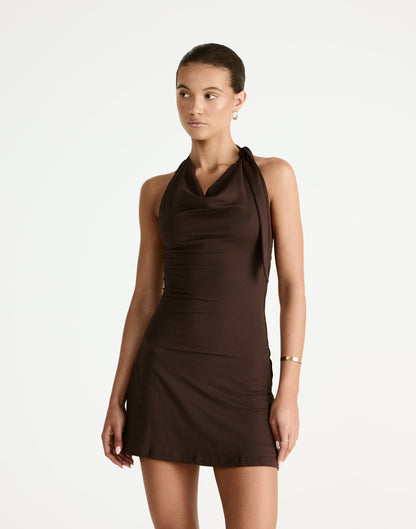 Jairo Mini Dress (Chocolate)