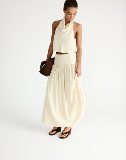 Flynn Maxi Skirt (Butter)