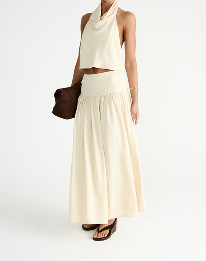 Flynn Maxi Skirt (Butter)