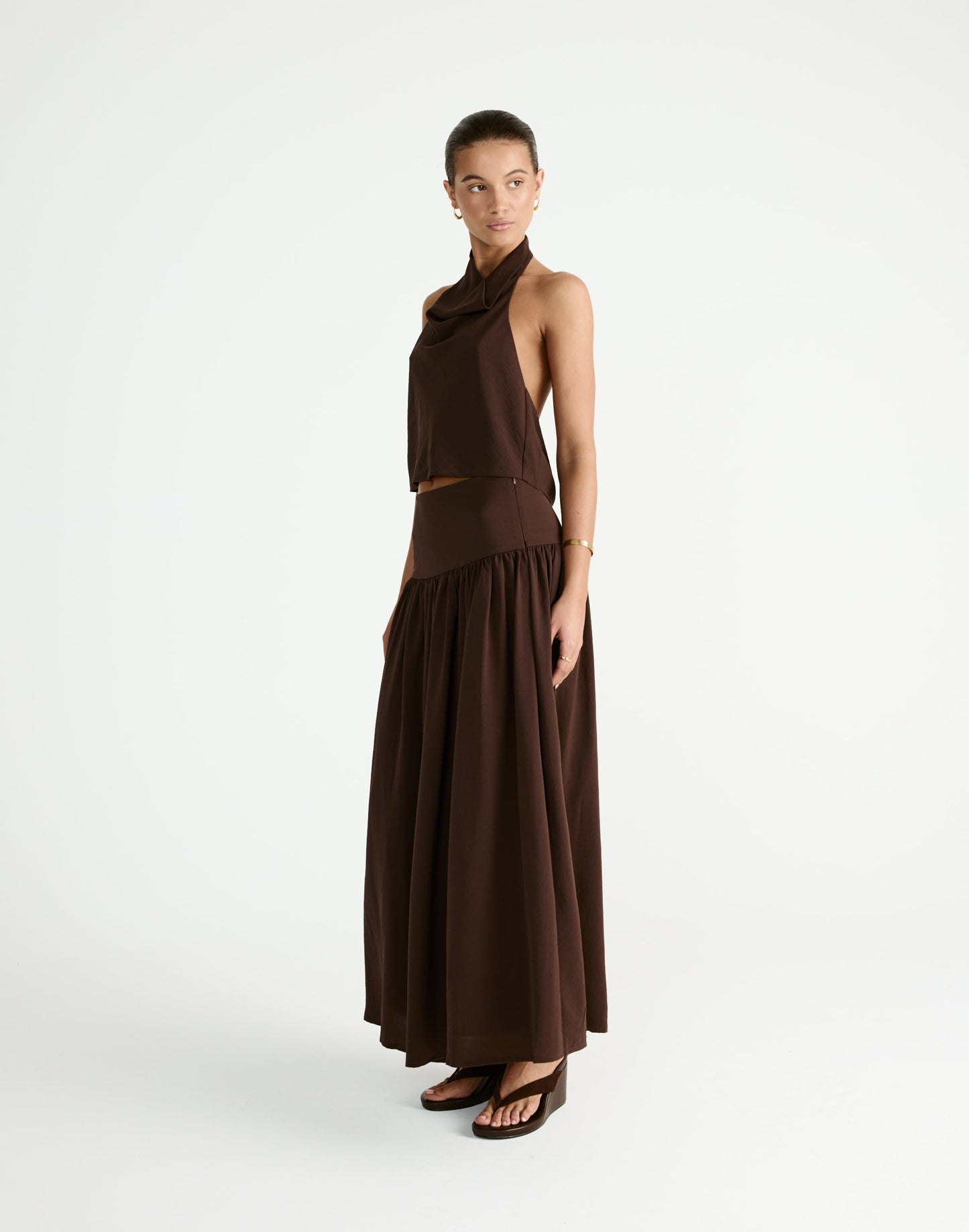 Flynn Maxi Skirt (Chocolate)