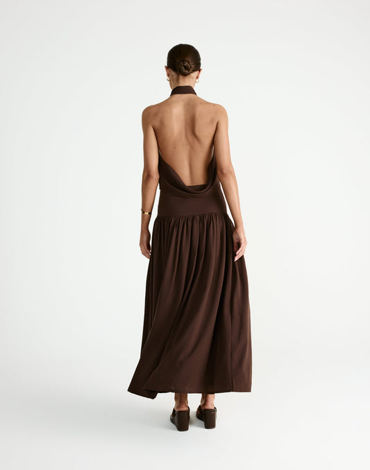 Flynn Maxi Skirt (Chocolate)