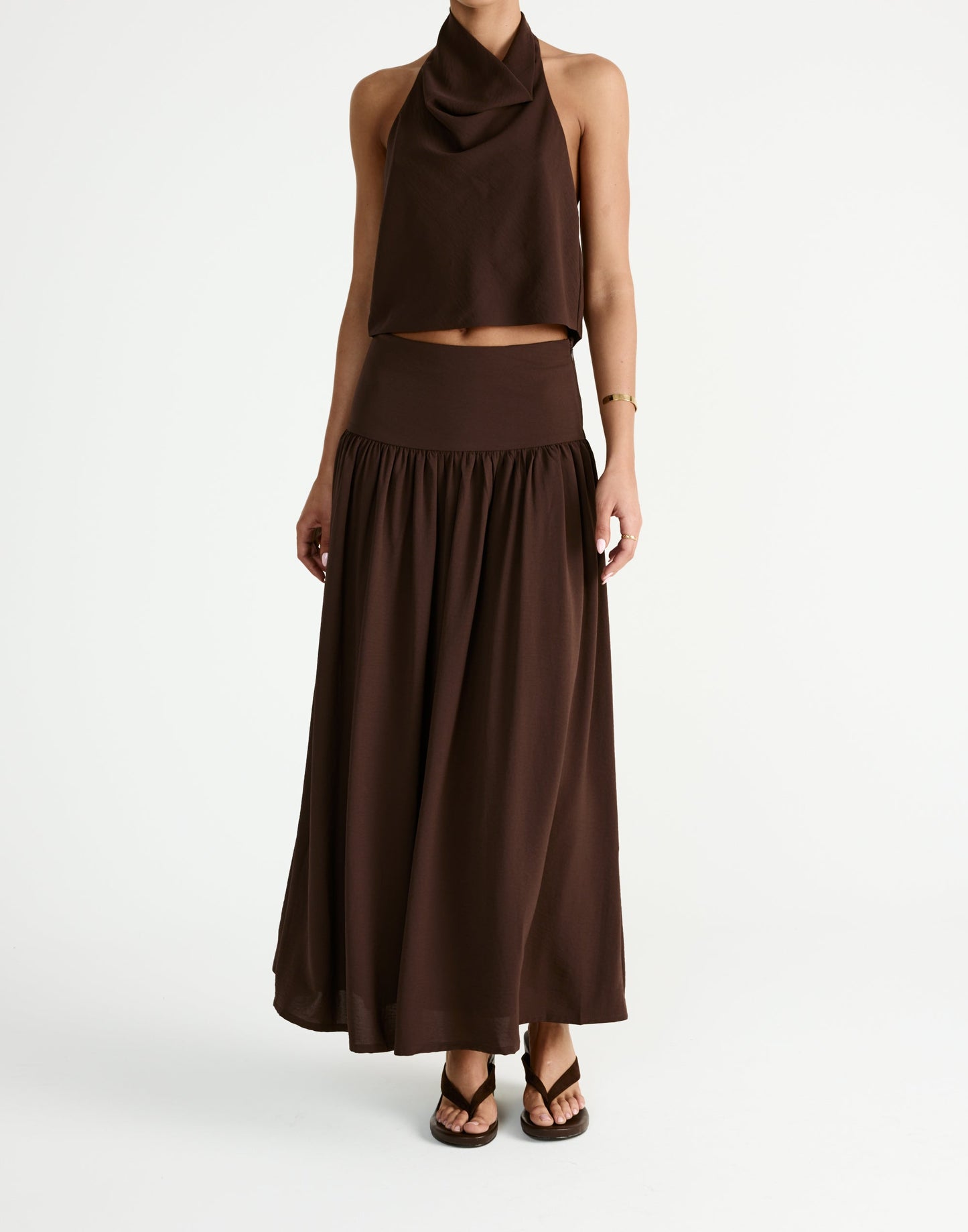 Flynn Maxi Skirt (Chocolate)