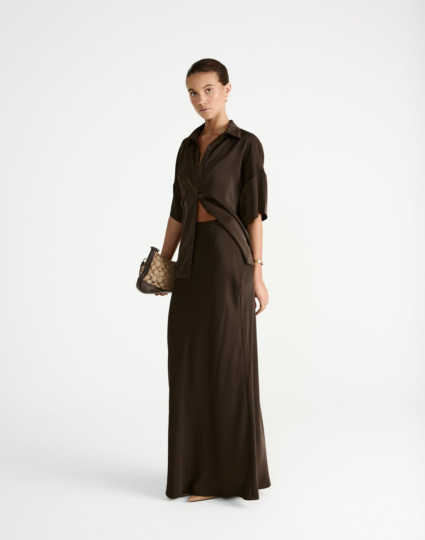 Morena Maxi Skirt (Chocolate)