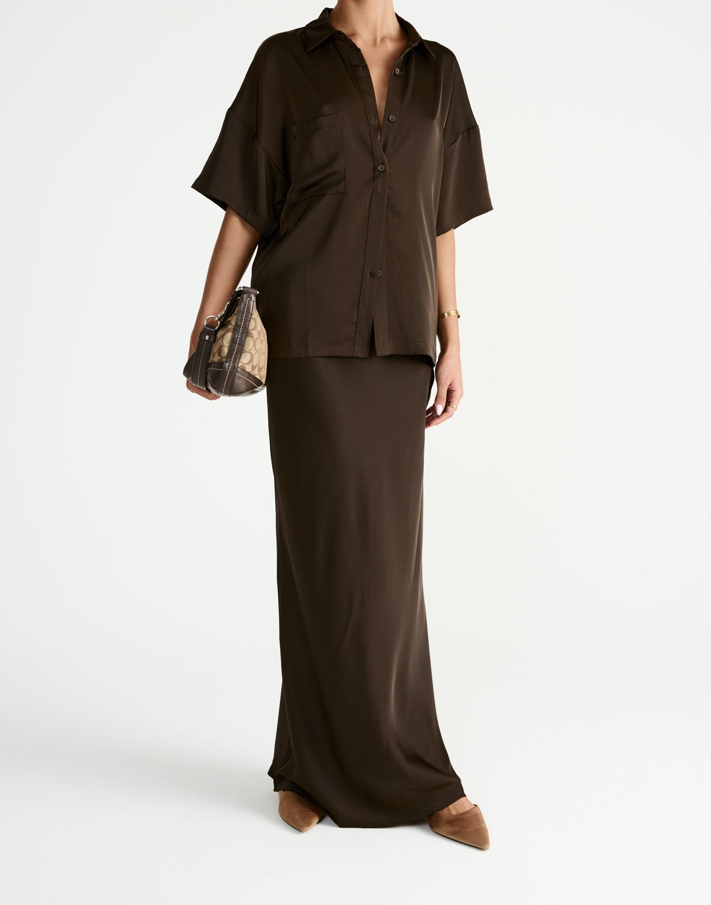 Morena Maxi Skirt (Chocolate)