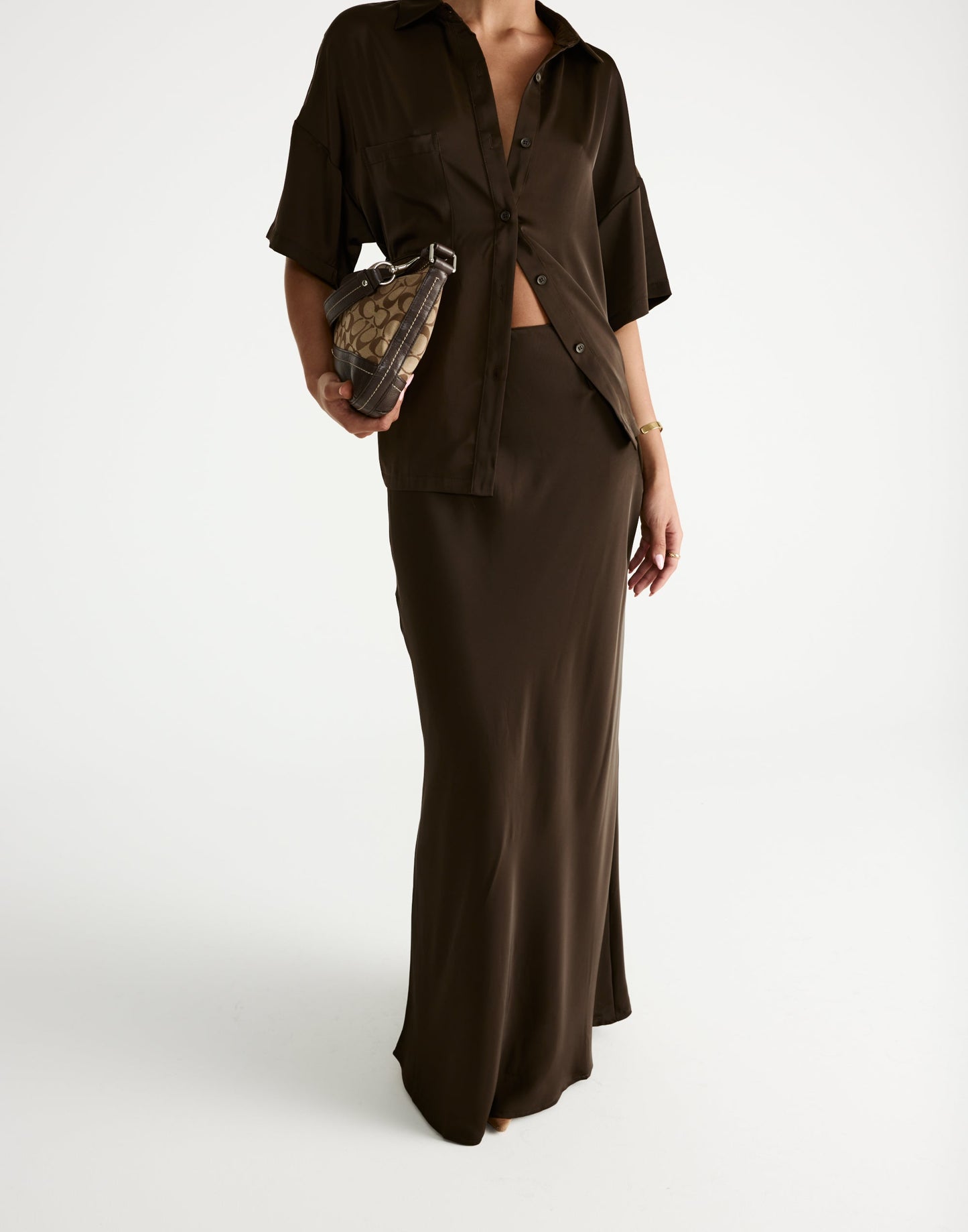 Morena Maxi Skirt (Chocolate)