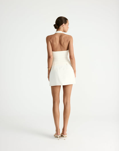 Roshan Mini Skirt (Oat)