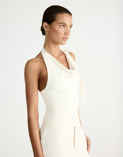 Roshan Mini Skirt (Oat)