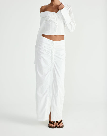 Arion Maxi Skirt (White)