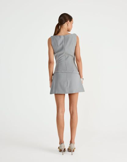 Artie Mini Dress (Cloudy)