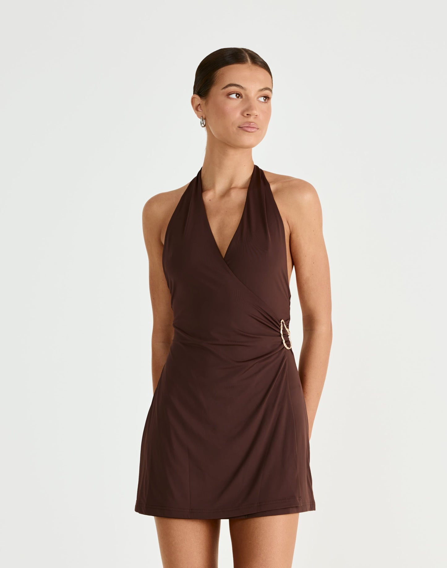 Agnete Mini Dress (Chocolate)