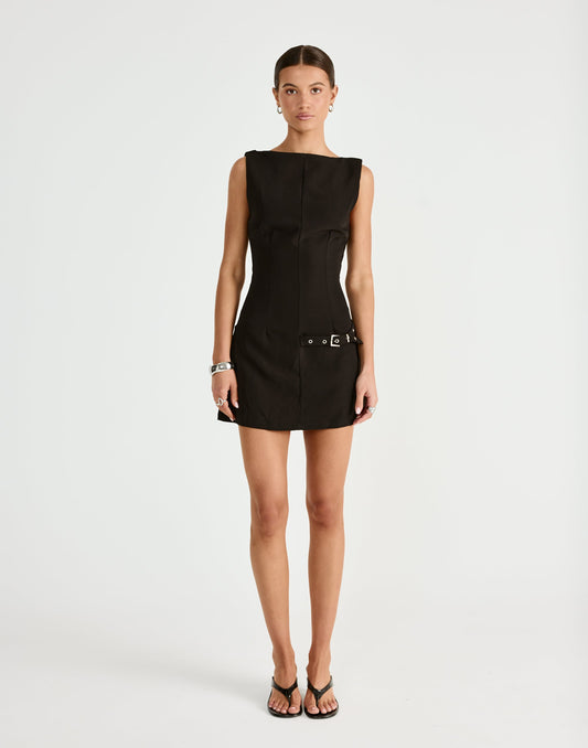 Artie Mini Dress (Black)
