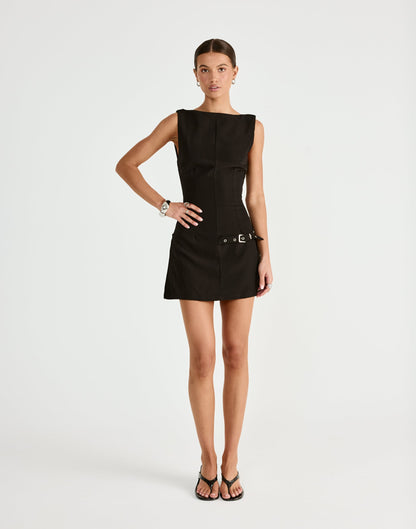 Artie Mini Dress (Black)
