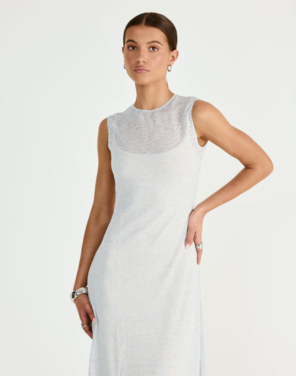 Camdyn Maxi Dress (Stone Blue)