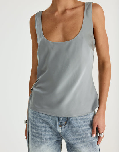 Greer Top (Smokey Blue)