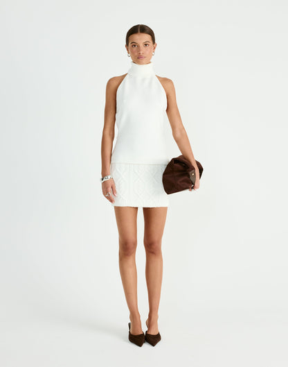 Chloe Mini Skirt (Off White)
