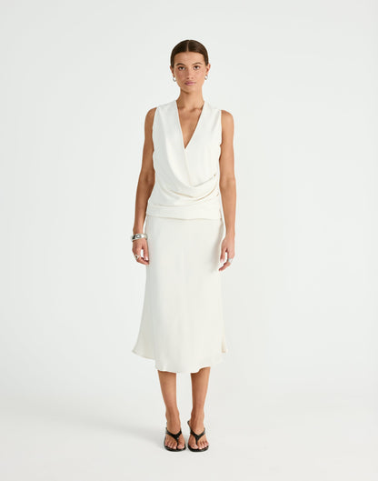 Dakari Midi Skirt (Oat)