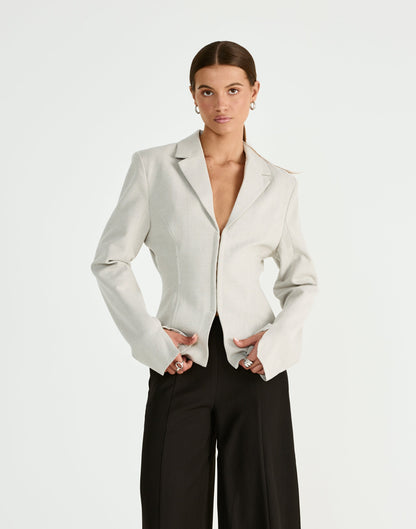 Illusion Blazer (Oat)
