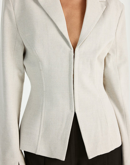 Illusion Blazer (Oat)