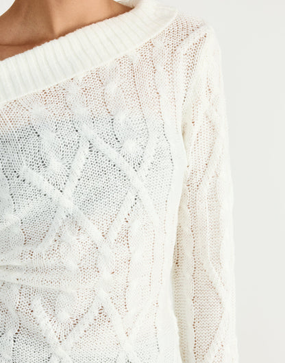 Loch Long Sleeve Top (White)