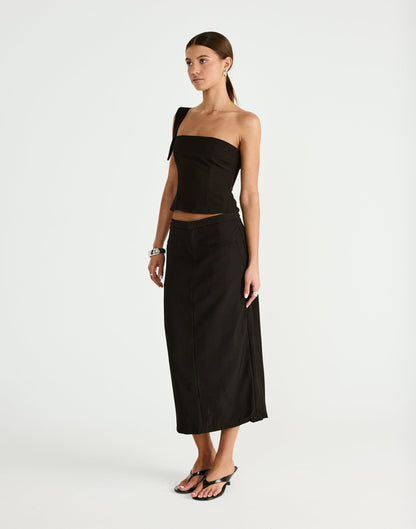 Tillie Midi Skirt (Black)