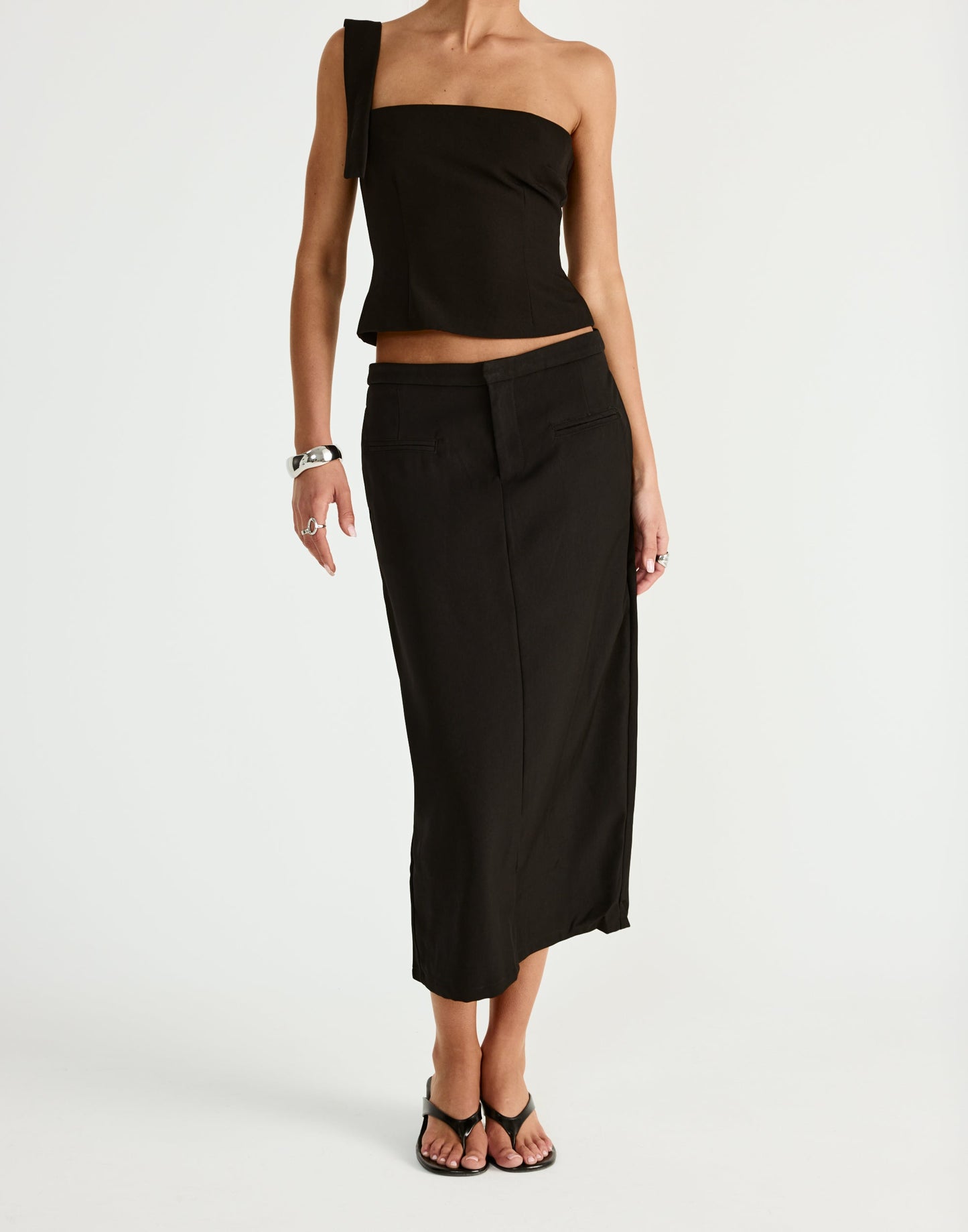 Tillie Midi Skirt (Black)