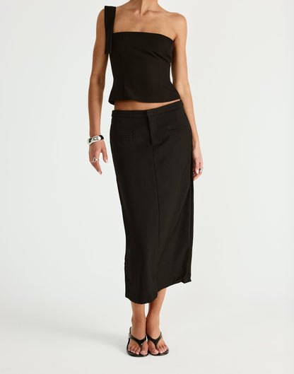 Tillie Midi Skirt (Black)