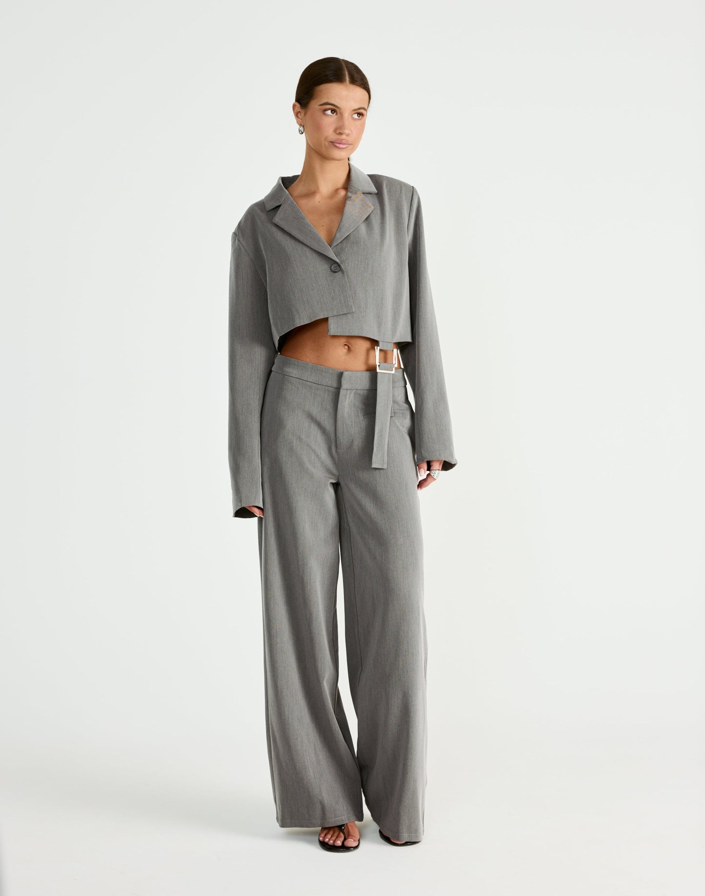 Reed Cropped Blazer (Grey)