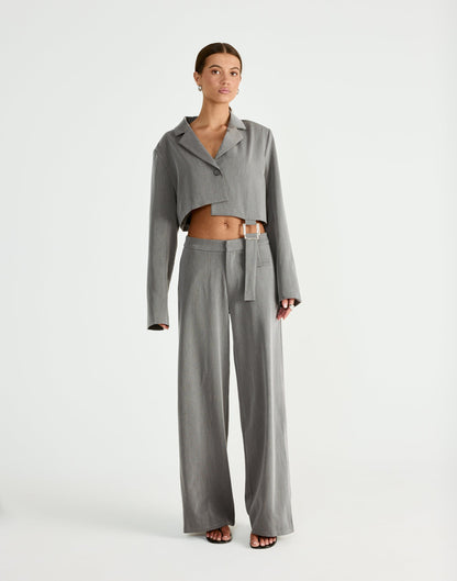 Reed Cropped Blazer (Grey)