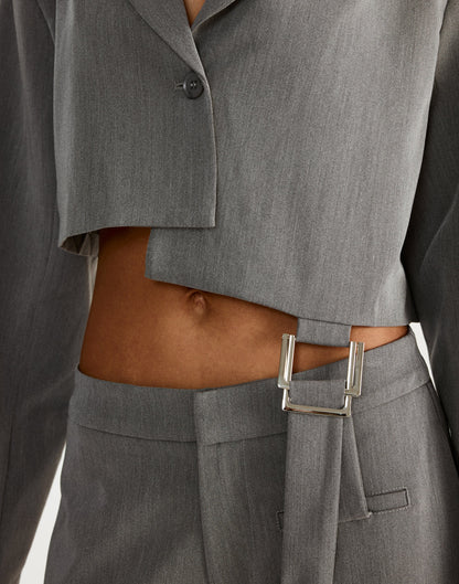 Reed Cropped Blazer (Grey)