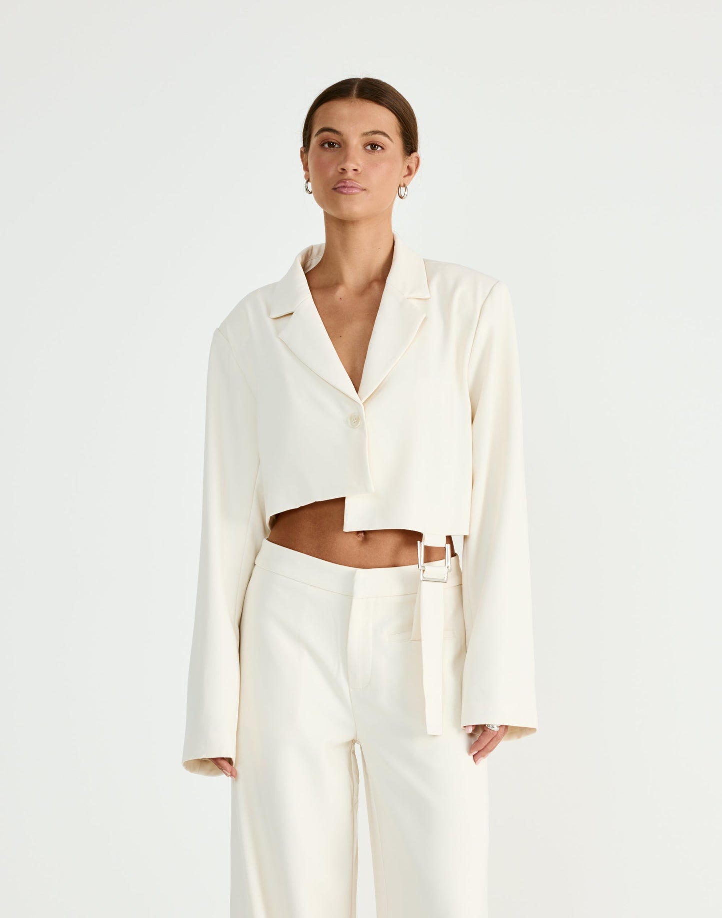 Reed Cropped Blazer (Oat)