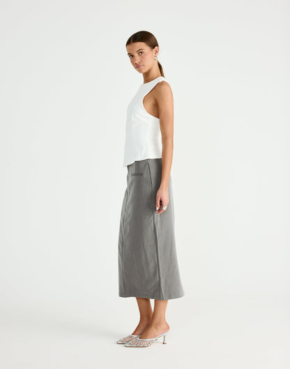 Tillie Midi Skirt (Grey)