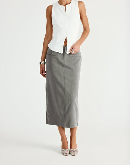 Tillie Midi Skirt (Grey)