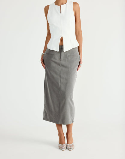 Tillie Midi Skirt (Grey)