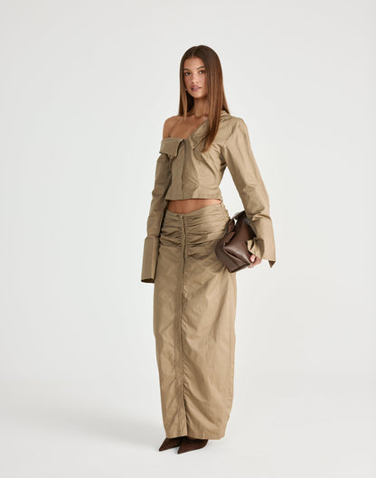 Arion Maxi Skirt (Mocha)