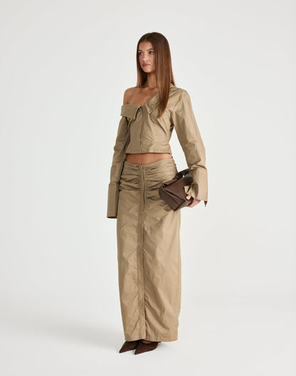 Arion Maxi Skirt (Mocha)