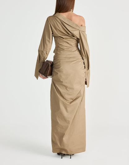 Arion Maxi Skirt (Mocha)