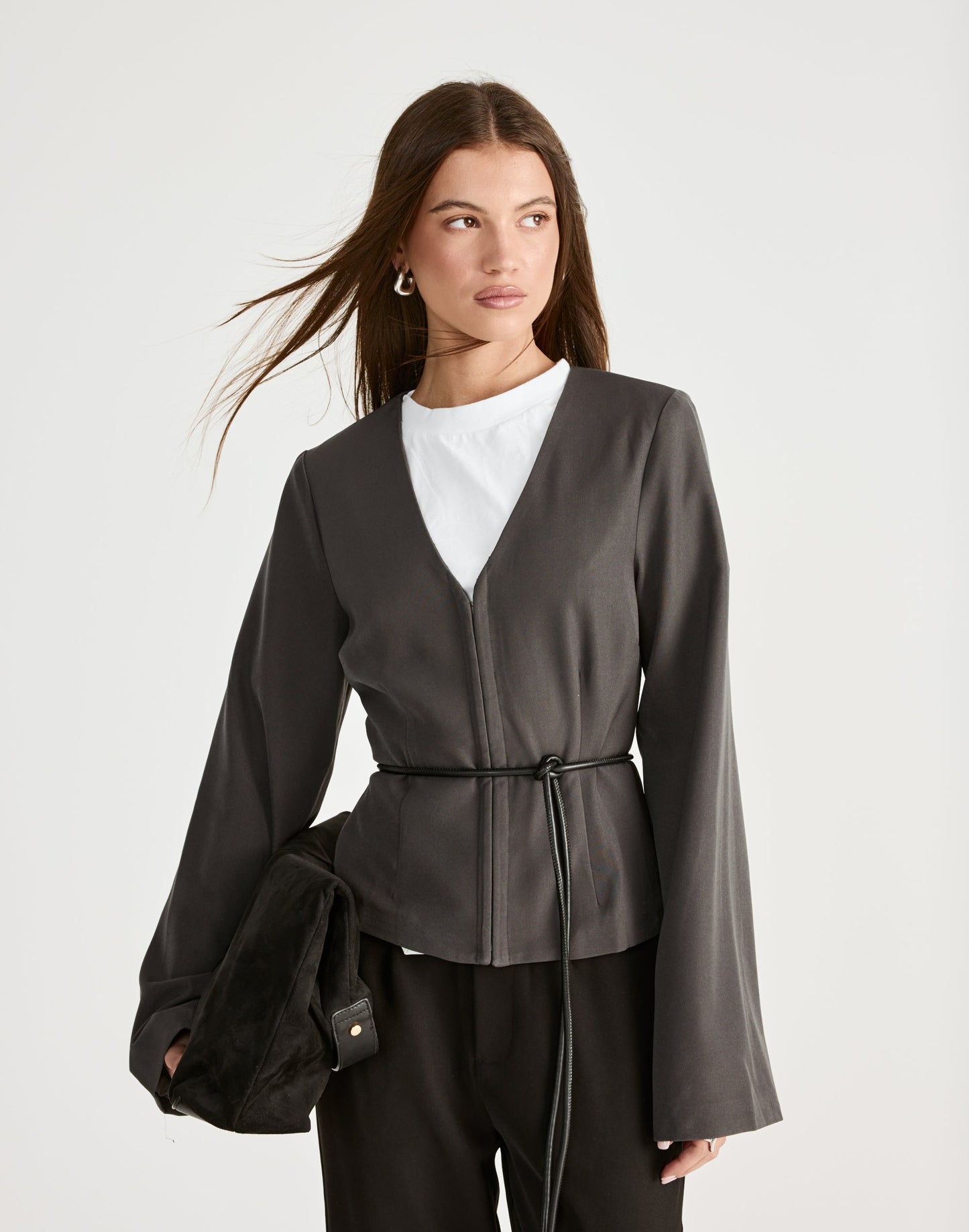 Norinne Long Sleeve Top (Slate)