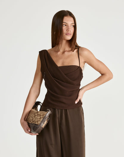 Davina Top (Chocolate)