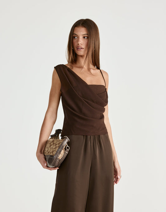 Davina Top (Chocolate)