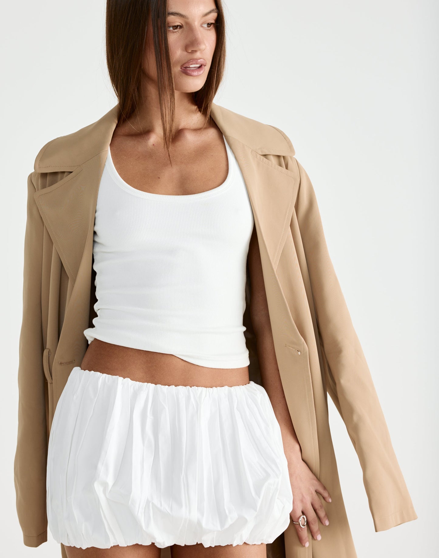 Carousel Micro Skirt (Off White)