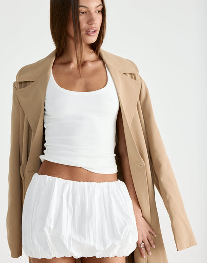 Carousel Micro Skirt (Off White)